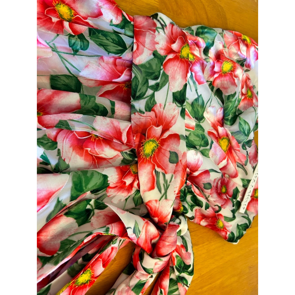.NWT ALICE + OLIVIA Samantha Floral Silk Blend Midi Dress SZ 14 - Picture 9 of 16